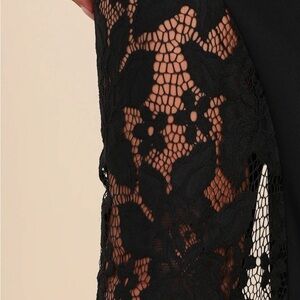 Orange Lace Bell Sleeve Midi Dress